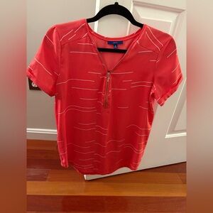 Apt. 9 Women's Coral Zip-Front Blouse
